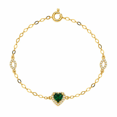 Βραχιόλι χρυσός 9 καρατίων με Καρδούλα