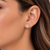 Σκουλαρίκια με κομψό σχέδιο καρδιάς από Ασήμι 925 PALOMA