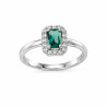 Δαχτυλίδι Λευκόχρυσο 9 Καρατίων με Ορθογώνιο Ζιργκόν