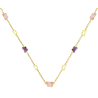 Κολιέ  χρυσό 14 καρατίων με Αμέθυστος & Citrine  ΚΟ-2356