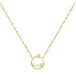 Κολιέ Χρυσο 14 καρατίων με ζιρκον - KO2718