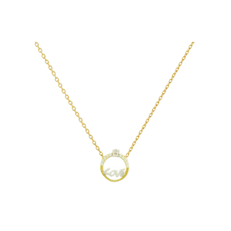 Κολιέ Χρυσο 14 καρατίων με ζιρκον - KO2718