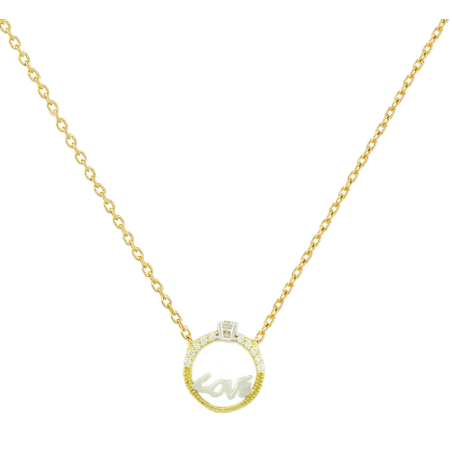 Κολιέ Χρυσο 14 καρατίων με ζιρκον - KO2718