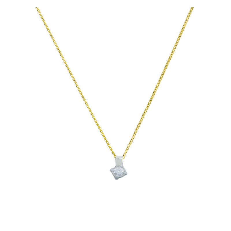 Κολιέ Χρυσο 14 καρατίων με ζιρκον - ΚΟ2325