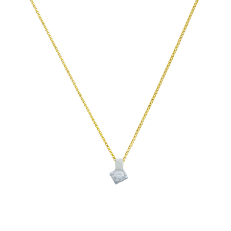 Κολιέ Χρυσο 14 καρατίων με ζιρκον - ΚΟ2325