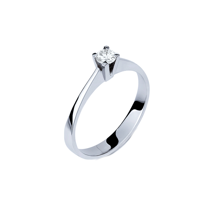 Μονόπετρο 14Κ Λευκόχρυσο με Ζιρκόν 