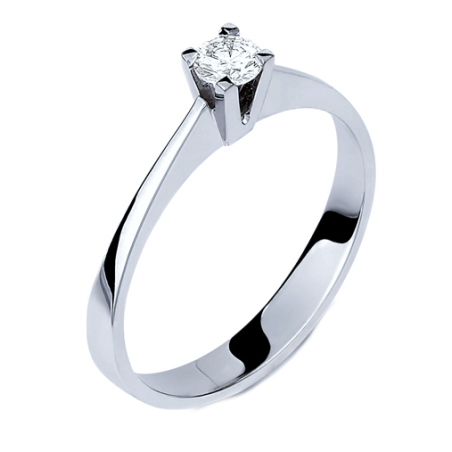 Μονόπετρο 14Κ Λευκόχρυσο με Ζιρκόν 