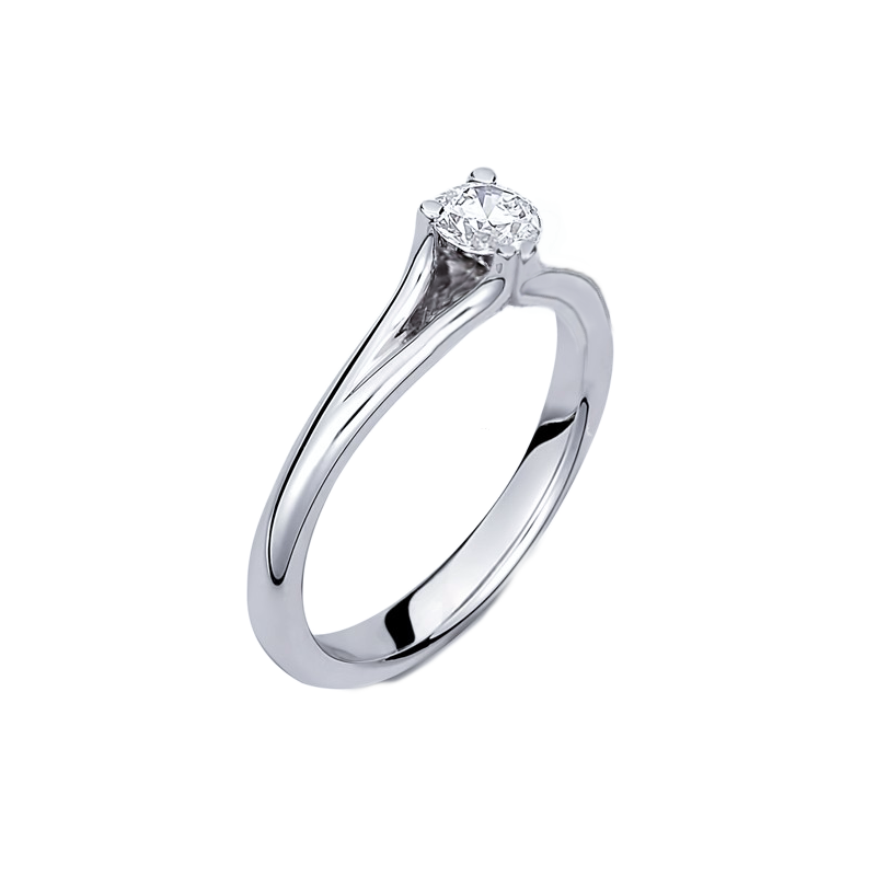 Μονόπετρο 14Κ Λευκόχρυσο με Ζιρκόν 