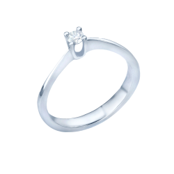 Μονόπετρο 14Κ Λευκόχρυσο με Ζιρκόν 
