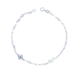 Βραχιολι Λευκοχρυσο 9 καρατίων