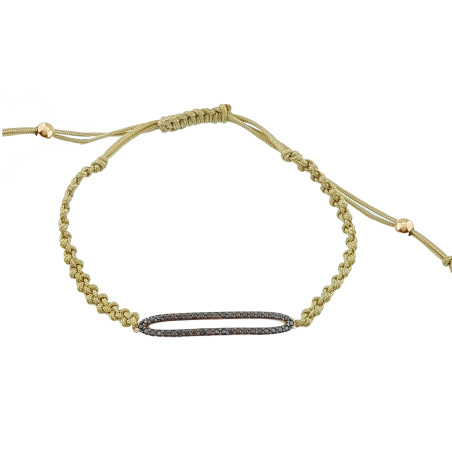 Ασημενιο Γυναικειος Βραχιολι μακραμέ 925