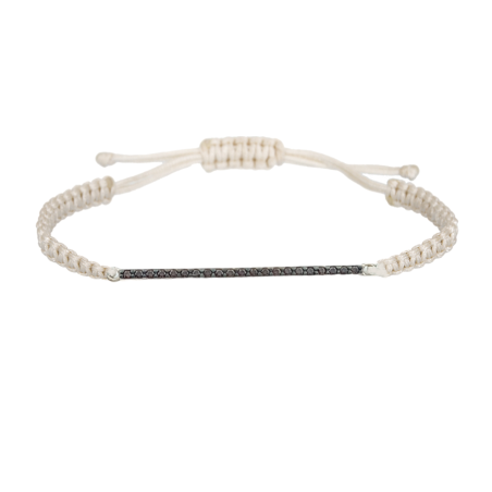 Ασημενιο Γυναικειος Βραχιολι μακραμέ 925