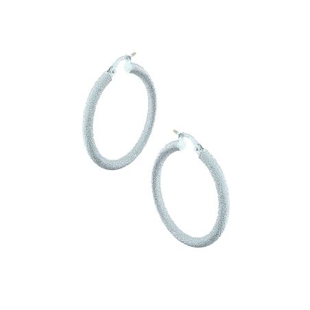 Σκουλαρίκια Κρίκοι λευκοχρυσο Κ14