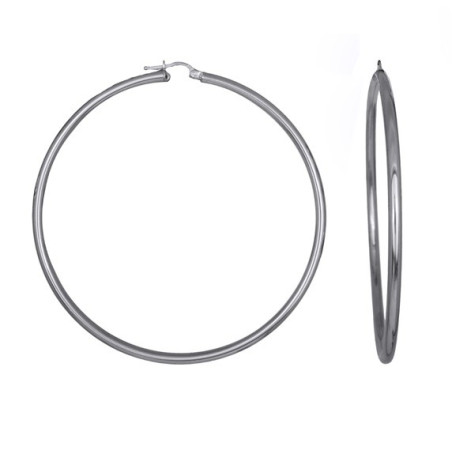 Σκουλαρίκια Κρίκοι λευκοχρυσο Κ14