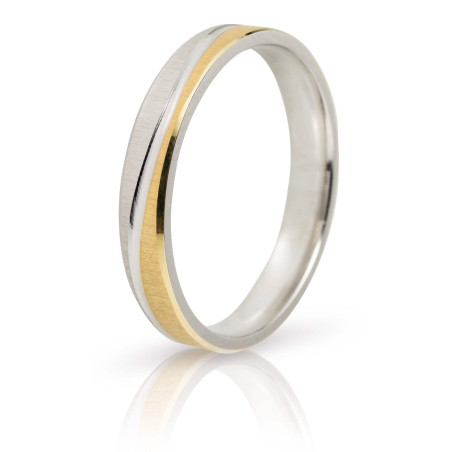 Διχρωμες Βερες Γαμου 9 Καρατίων