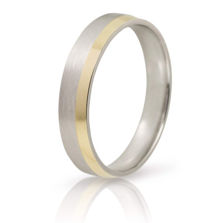 Διχρωμες Βερες Γαμου 9 Καρατίων