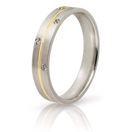 Διχρωμες Βερες Γαμου 9 Καρατίων