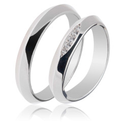 Λευκοχρυσες Βερες Γαμου 14 Καρατίων μεμονωμένο τεμάχιο