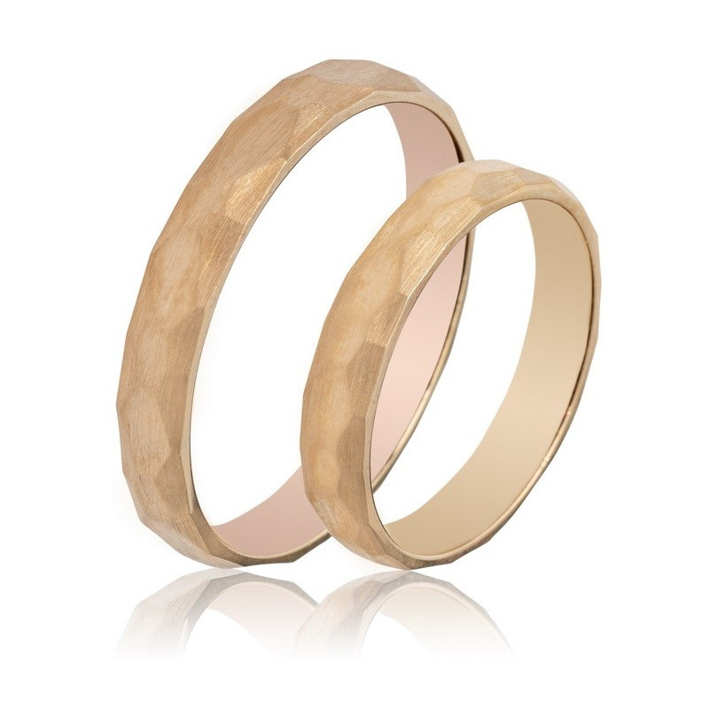 Maschio Femmina χρυσες Βερες Γαμου 14 Καρατίων μεμονωμένο τεμάχιο