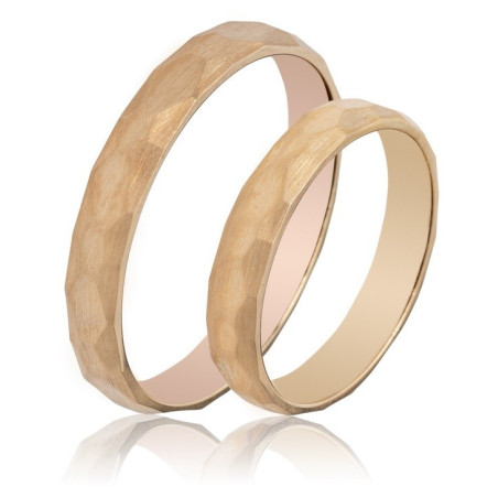 Maschio Femmina χρυσες Βερες Γαμου 14 Καρατίων μεμονωμένο τεμάχιο