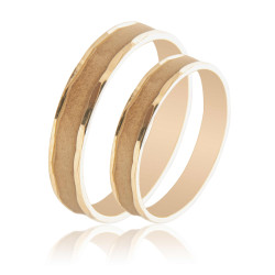 Maschio Femmina χρυσες Βερες Γαμου 14 Καρατίων μεμονωμένο τεμάχιο