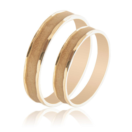 Maschio Femmina χρυσες Βερες Γαμου 14 Καρατίων μεμονωμένο τεμάχιο