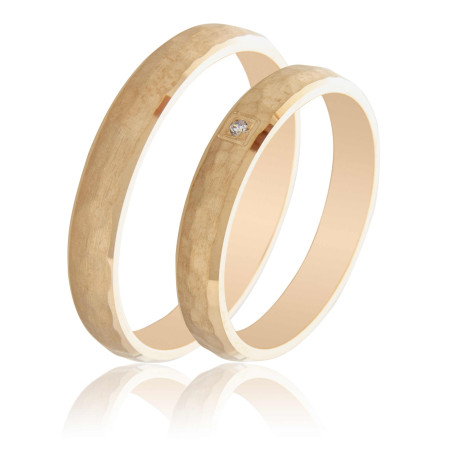 Maschio Femmina χρυσες Βερες Γαμου 14 Καρατίων μεμονωμένο τεμάχιο