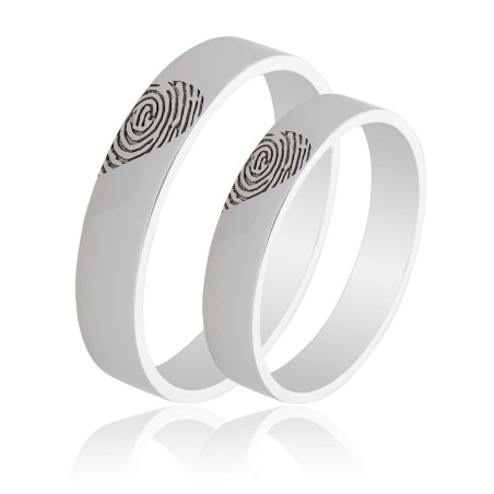 Maschio Femmina Λευκοχρυσες Βερες Γαμου 14 Καρατίων μεμονωμένο τεμάχιο