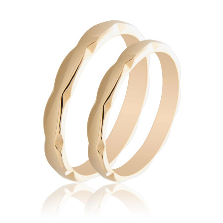 Maschio Femmina χρυσες Βερες Γαμου 14 Καρατίων μεμονωμένο τεμάχιο