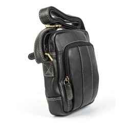 ΤΣΑΝΤΑΚΙ ΩΜΟΥ ΧΙΑΣΤΗ FETICHE ΓΝΗΣΙΟ ΔΕΡΜΑ ΜΑΥΡΟ