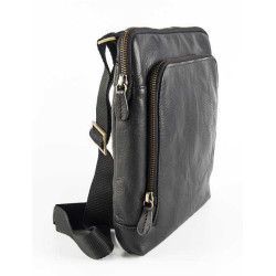 ΤΣΑΝΤΑΚΙ ΩΜΟΥ ΧΙΑΣΤΗ FETICHE ΓΝΗΣΙΟ ΔΕΡΜΑ ΜΑΥΡΟ