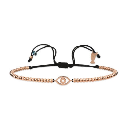 Βραχιολι ματι μακραμέ Ασημενιο 925