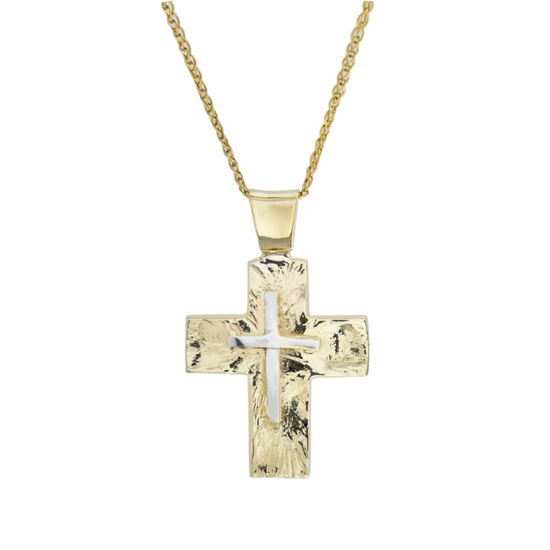 Χρυσός Σταυρός για Αγόρι 14 Καρατίων 