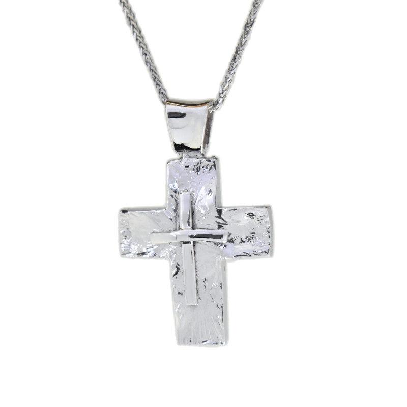 Λευκοχρυσος Σταυρός για Αγόρι 14 Καρατίων 