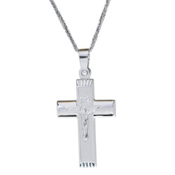 Λευκοχρυσος Σταυρός για Αγόρι 14 Καρατίων