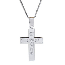 Λευκοχρυσος Σταυρός για Αγόρι 14 Καρατίων 