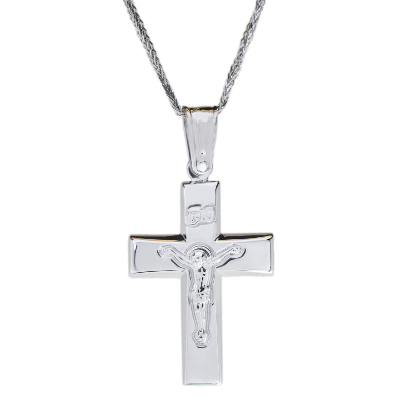 Λευκοχρυσος Σταυρός για Αγόρι 14 Καρατίων 