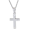 Λευκόχρυσος ανδρικός σταυρός με αλύσιδα 14 Καρατίων