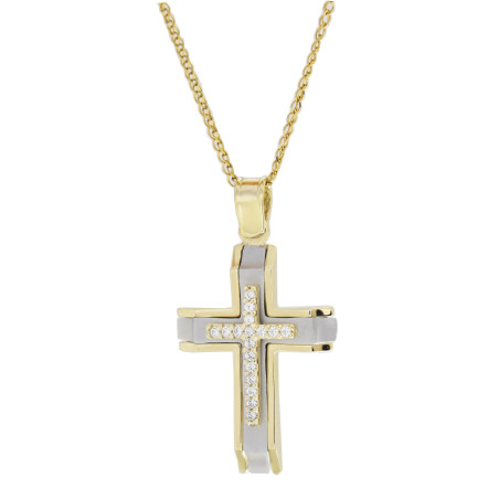 Χρυσός Σταυρός για Κοριτσι 14 Καρατίων 