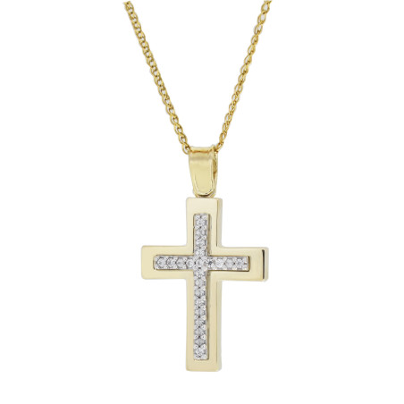 Χρυσός Σταυρός για Κοριτσι 14 Καρατίων