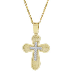 Χρυσός Σταυρός για Κοριτσι 14 Καρατίων