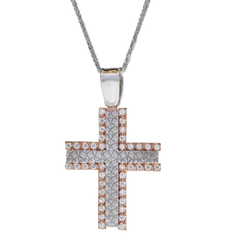 Λευκοχρυσος Σταυρός για Κοριτσι 14 Καρατίων