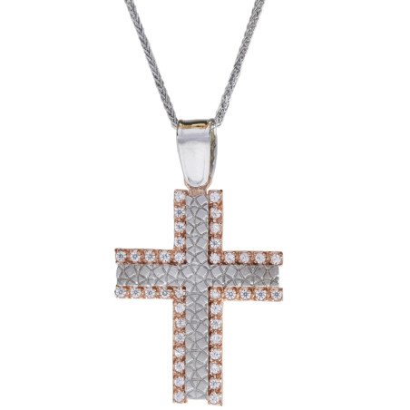 Λευκοχρυσος Σταυρός για Κοριτσι 14 Καρατίων