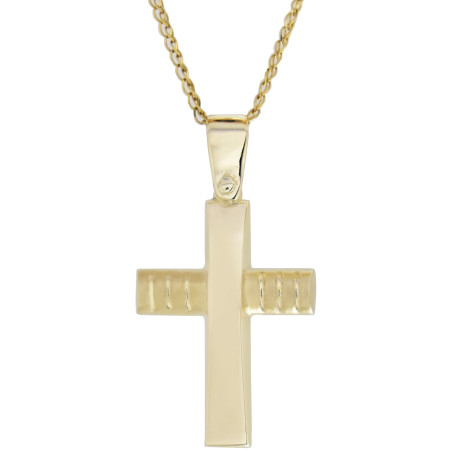 χρυσός Σταυρός για Αγόρι 14 Καρατίων 