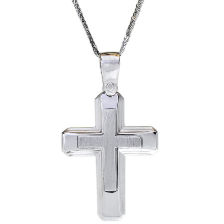 Λευκοχρυσος Σταυρός για Αγόρι 14 Καρατίων 