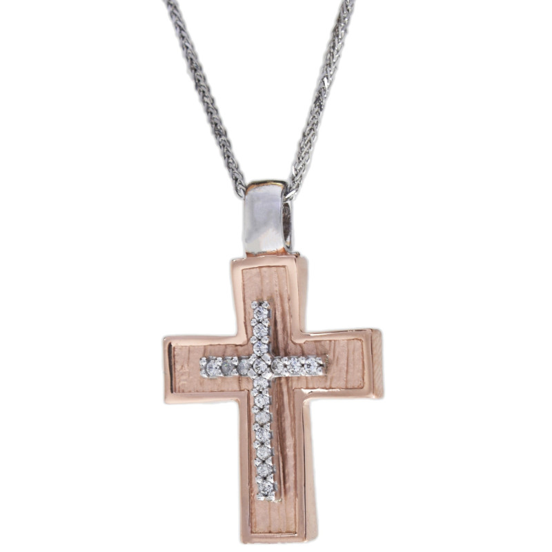 Λευκοχρυσος Σταυρός για Κοριτσι 14 Καρατίων