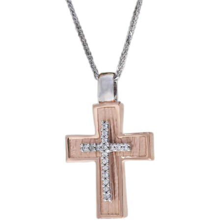 Λευκοχρυσος Σταυρός για Κοριτσι 14 Καρατίων