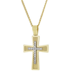 Χρυσός Σταυρός για Κοριτσι 14 Καρατίων 