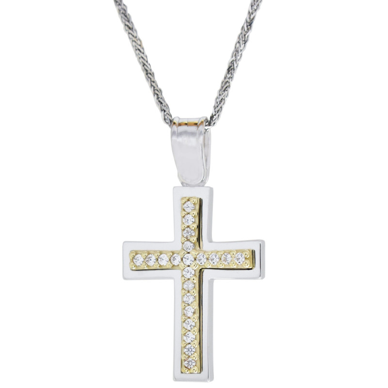 Λευκοχρυσος  Σταυρός για Κοριτσι 14 Καρατίων