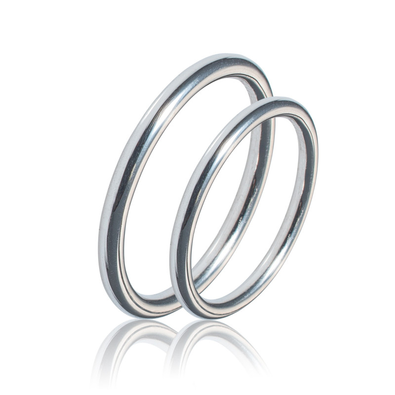 Maschio Femmina Λευκοχρυσες Βερες Γαμου 14 Καρατίων μεμονωμένο τεμάχιο